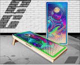 Alien Astronaut Guitar Cornhole Boards