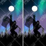 Bigfoot Northern Lights Cornhole Wrap