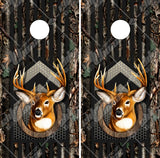 Buck Black Flag Camo Cornhole Wrap