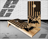 Buck Mountain Flag Cornhole Boards