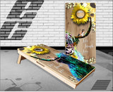 Highlander Cow Wood Cornhole Boards