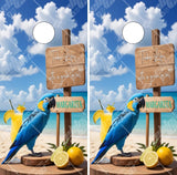 Margarita Beach Parrot Cornhole Wrap