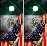 Mexican Flag Pull Cornhole Wrap