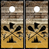Minnesota  Buck Bass Paddles Cornhole Wrap