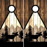 Moose wood Cornhole Wrap
