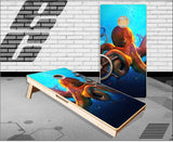Octopus Underwater Nautical Cornhole Boards
