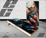 Patriotic American Eagle Flag Born Cornhole Boards
