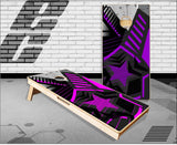 Purple Pink Corn Star Cornhole Boards