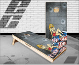 Take off Time Pin Up Girl Bomb Cornhole Boards