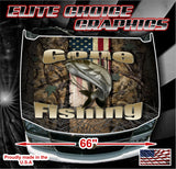 Wicked Wire Fishing Bass Camo Flag Vinyl Hood Wrap Bonnet Decal Sticker Graphic Universal Fit (Copy)