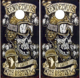101st Airborne Skull Cornhole Wrap