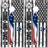 2a Come and Take It Cannon Cornhole Wrap