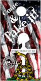 2nd Amendment American Flag Cornhole Wrap