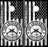 2nd Amendment Black Flag Cornhole Wrap