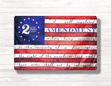 2nd Amendment Flag Wood Print