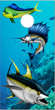 3 Fish Under Water Cornhole Wrap
