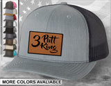 3 Putt King Laser Engraved Leather Patch Trucker Hat