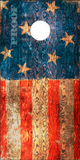 Abstract Grunge American Flag Cornhole Wrap