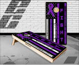Alzheimer Awareness Flag Cornhole Boards