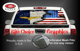 American Azorean Flag Rear Window Wrap
