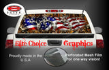 American Buck Obliteration Skull Blaze Rear Window Wrap