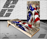 American Buck Obliteration Skull Cornhole Boards