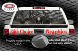 American Deer Buck Skull Flag Rear Window Wrap