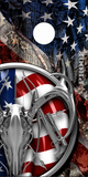 American Deer Hunt Flag Camo Cornhole Wrap