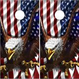 American Eagle Flight Flag Cornhole Wrap