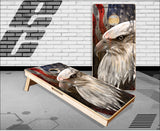 American Eagle Head Ghost Cornhole Boards