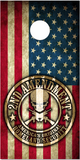 American FLag 2nd Amendment Skull Cornhole Wrap