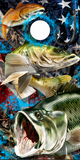 American Fish Bass Red Fish Walleye Cornhole Wrap