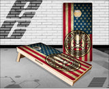American Flag 2nd Amendment Skull Cornhole Boards