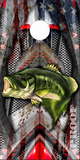 American Flag Bass Fish Armor UV Direct Print Cornhole Tops