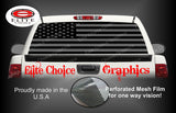 American Flag Black and Grey Rear Window Wrap