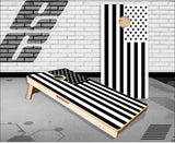 American Flag Black n White Cornhole Boards