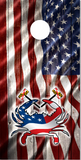 American Flag Crab Maryland Mallets UV Direct Print Cornhole Tops