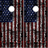 American Flag Cubed Cornhole Wrap