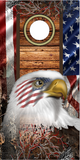 American Flag Eagle Camo Cornhole Wrap