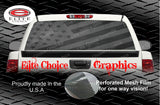 American Flag Grunge Grey Rear Window Wrap