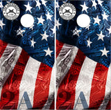 American Flag Guns 2A Cornhole Wrap