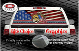 American Flag Patriotic Spartan Skull Rear Window Wrap