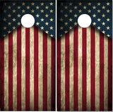American Flag Rustic Stars Cornhole Wrap