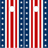 American Flag Strips Cornhole Wrap