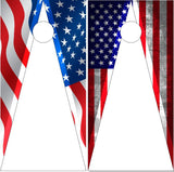 American Flag Triangle Cornhole Wrap