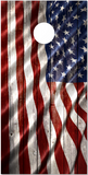 American Flag Weathered Wood Cornhole Wrap
