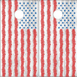 American Flag White Wash Wood UV Direct Print Cornhole Tops