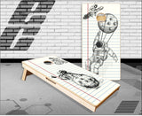 Astronaut Paper Doodle Cornhole Boards