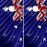 Australian Flag Wavy Cornhole Wrap