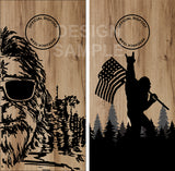 BIgfoot Research Team Wood Cornhole Wrap